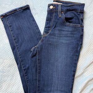 Levi's High Rise Dark Blue Women's Jeans #13